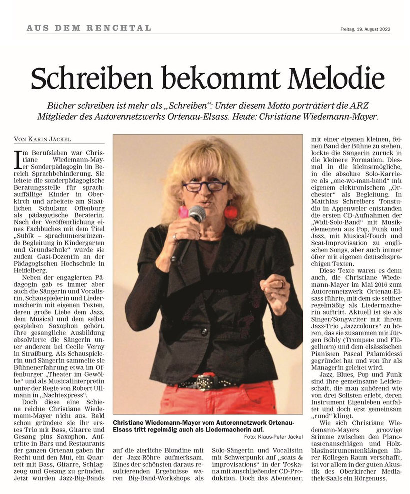 Mittelbadische Presse ARZ, 19.8.2022