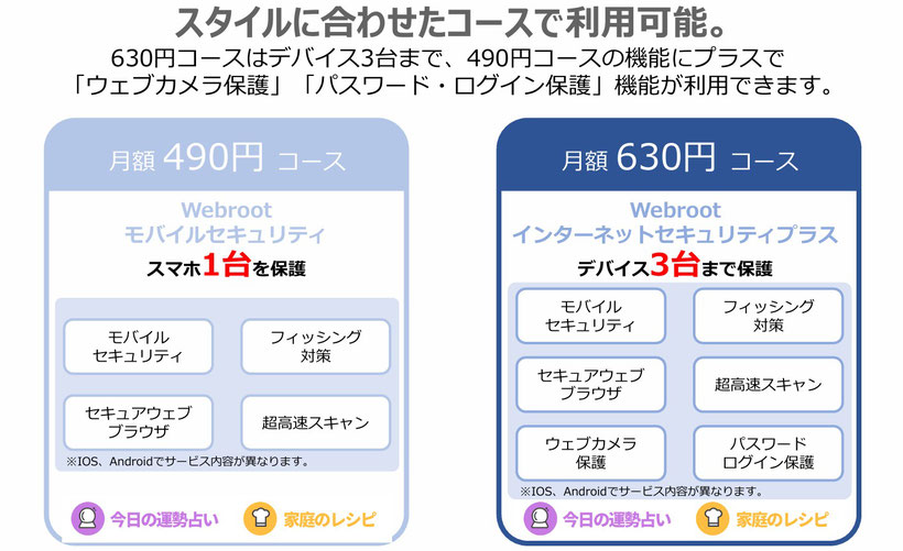 とくとくプラス＋　WEBROOT セキュリティ　コース　画像