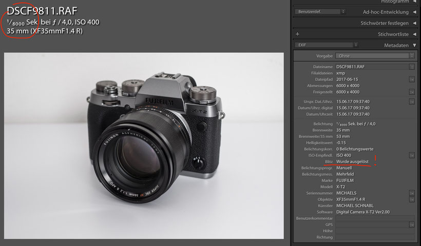 1/8000 Belichtungszeit war in mit der Fuji X-T2, X-T20 und auch X-Pro2 und dem Jinbei HD 610 kein Problem © Michael Schnabl