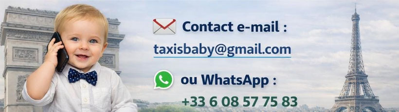 taxi enfant avec siège auto a Paris