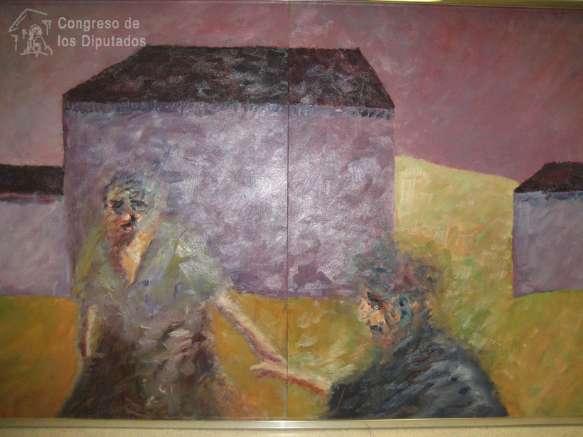 “Vámonos” Óleo / tabla 1984. Congreso de los Diputados. Madrid