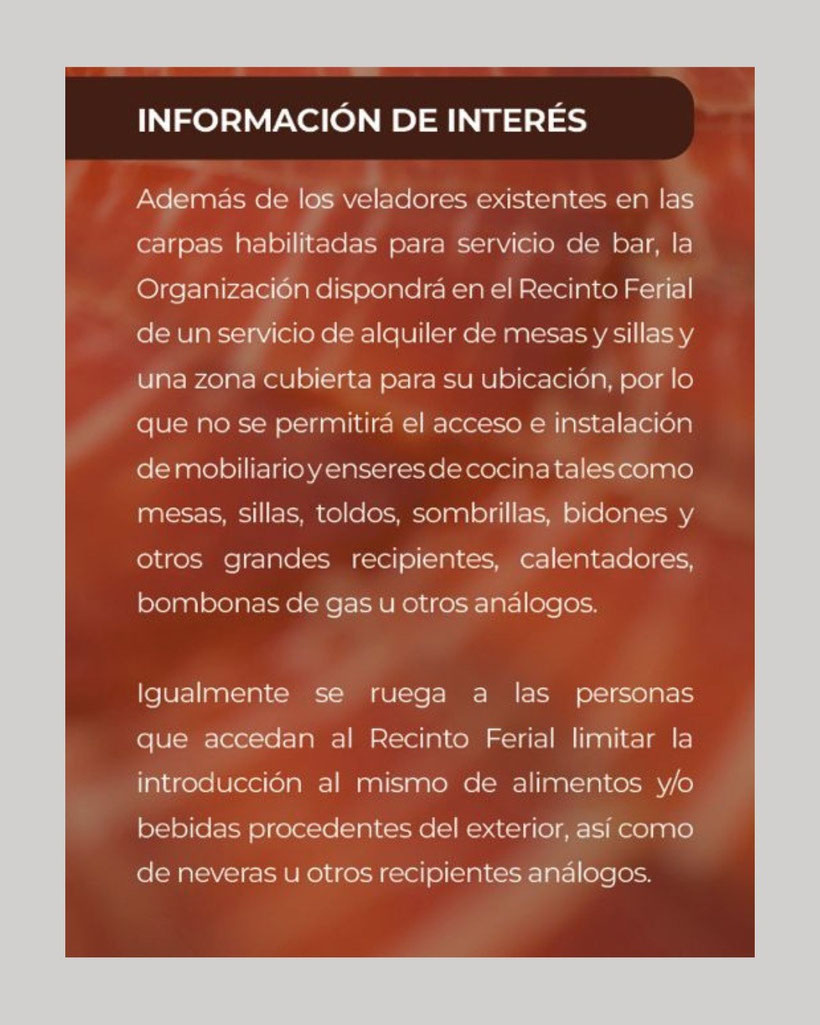 Programa de la Feria del Jamon en Aracena