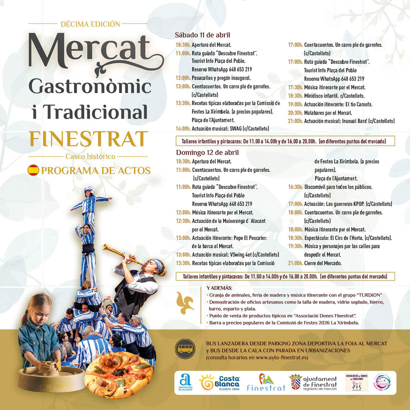 Programa del Mercado Gastronomico y Tradicional de Finestrat