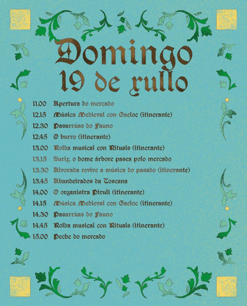 Programa de la Feira Medieval de Noia