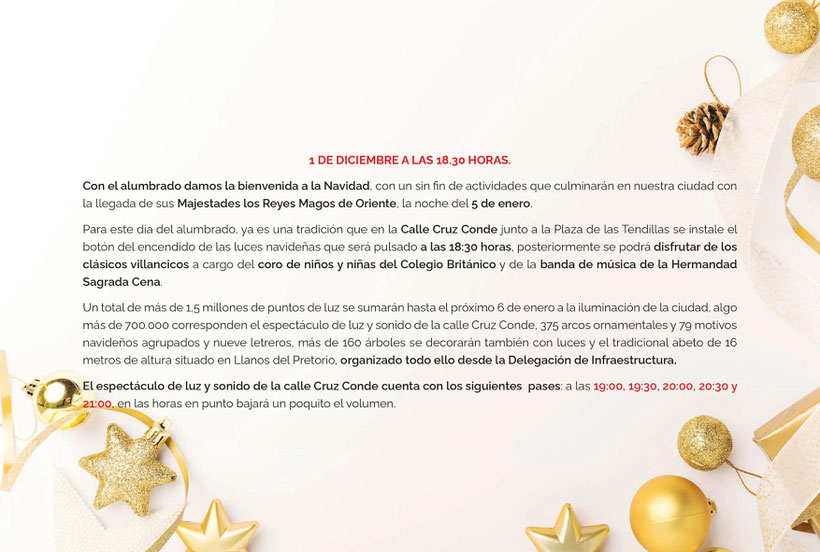 Programa de la Navidad en Cordoba