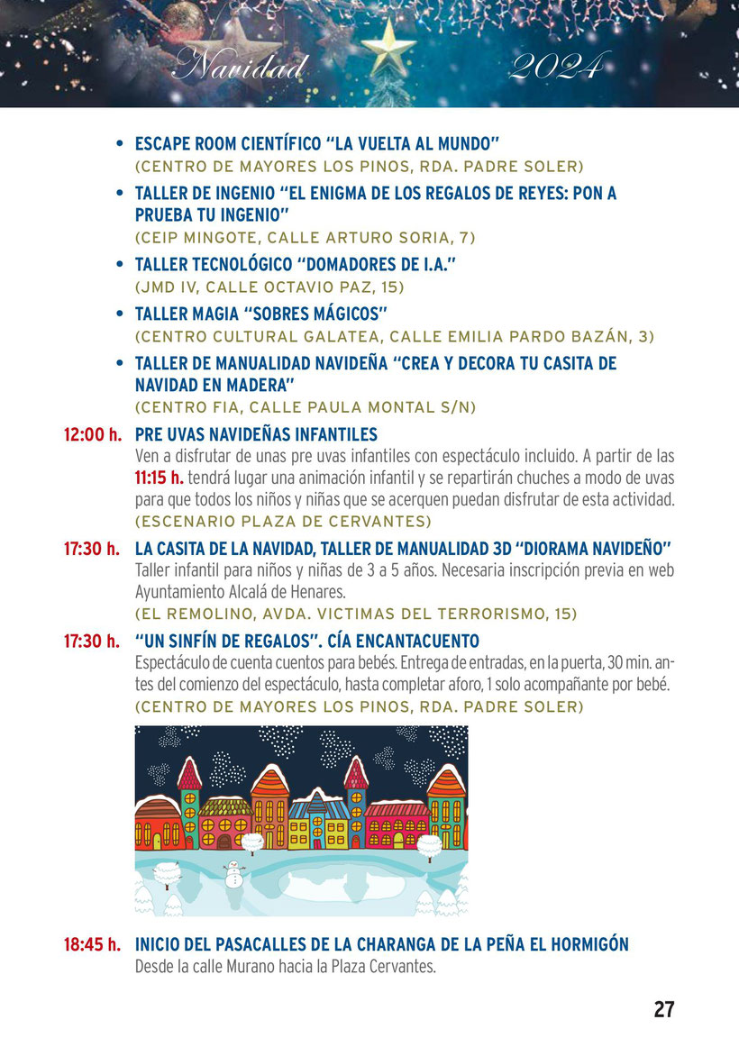 Programa de la Navidad en Alcalá de Henares