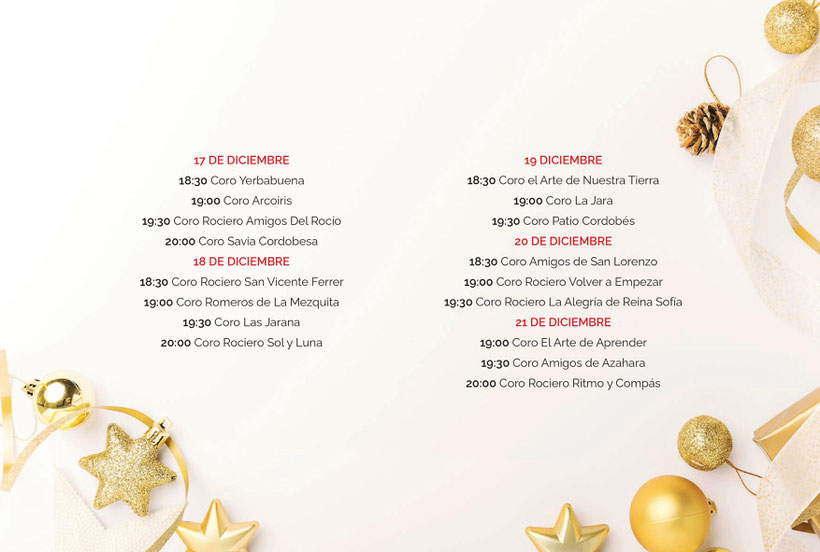 Programa de la Navidad en Cordoba