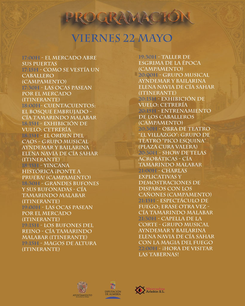 Programa del Mercado Barroco de Huercal Overa