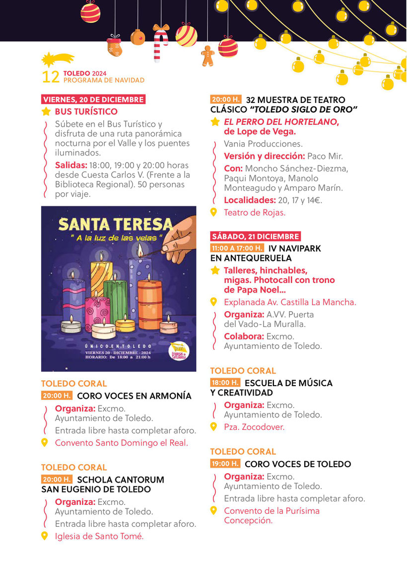 Programa de la Navidad en Toledo