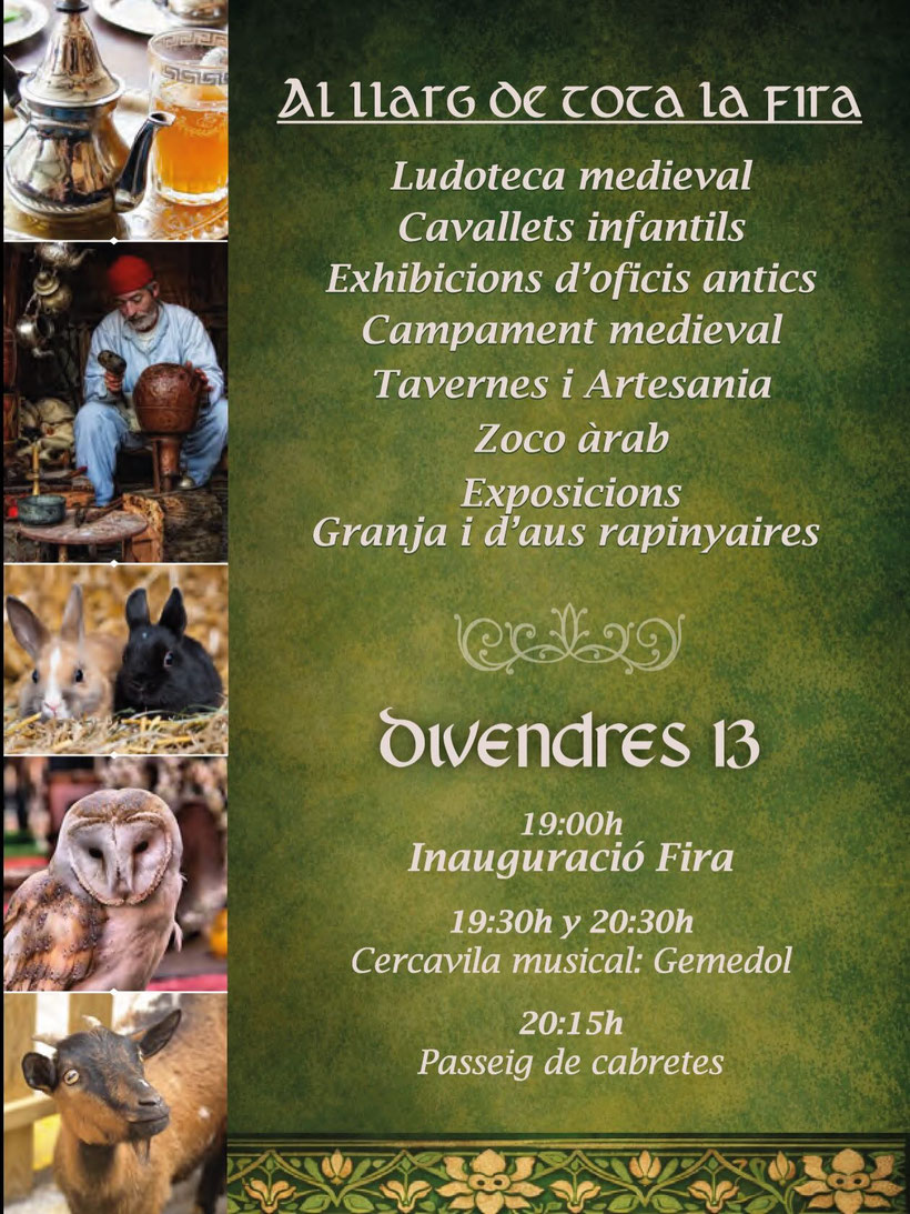 Programa de la Fira Medieval de Alfafar