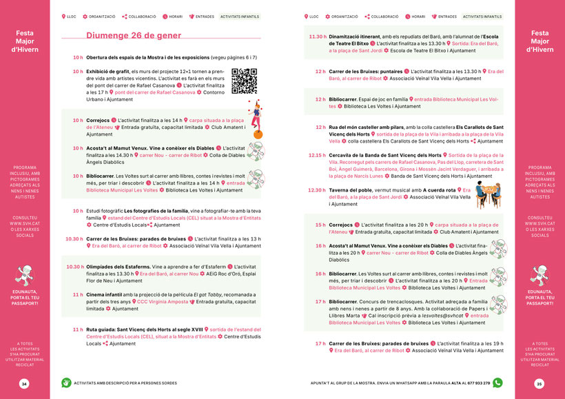 Programa de la Mostra Comercial Agricola i Gastronomica de Sant Vicenç dels Horts Festa Major