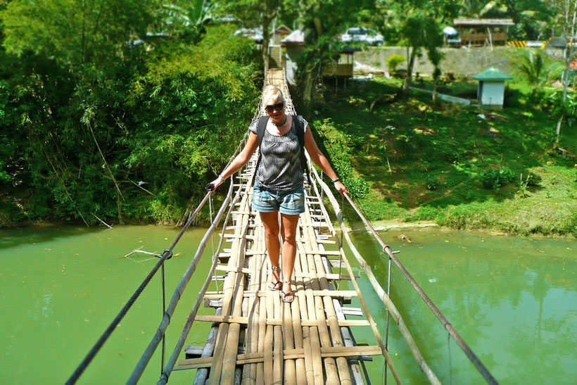 The Hanging Bridge, another attraction of Bohol. Philippines 2013 © Sabrina Iovino | JustOneWayTicket.com