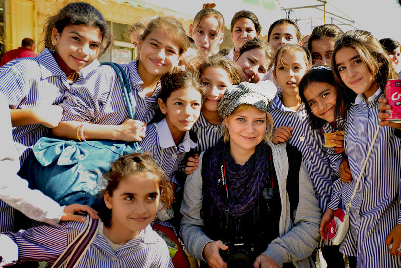 ... and the girls were pretty excited to pose with me for a photo. OK I was excited, too! © Megan Kristin