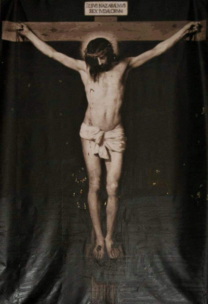 Omaggio a Diego Velàzquez - Cristo crocifisso - olio su tela - cm. 170x250 - 2019