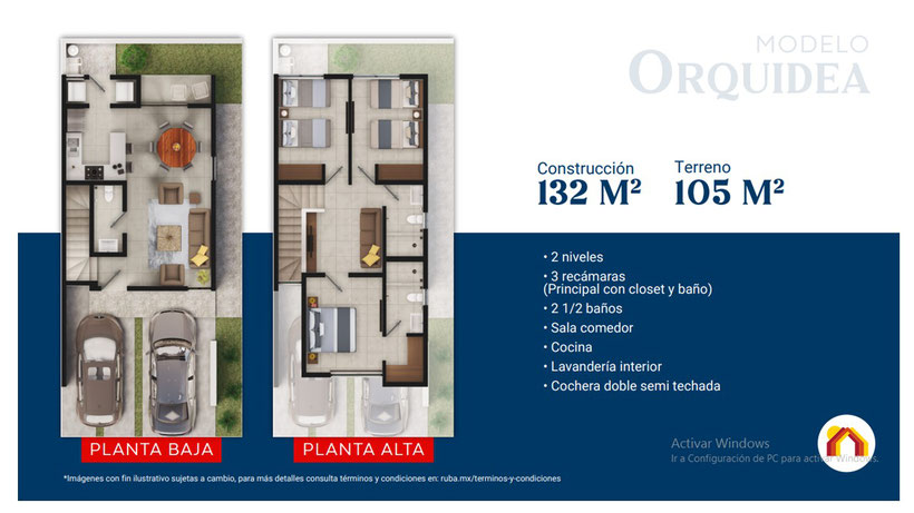 Distribucion modelo Orquidea Las Mercedes Apodaca