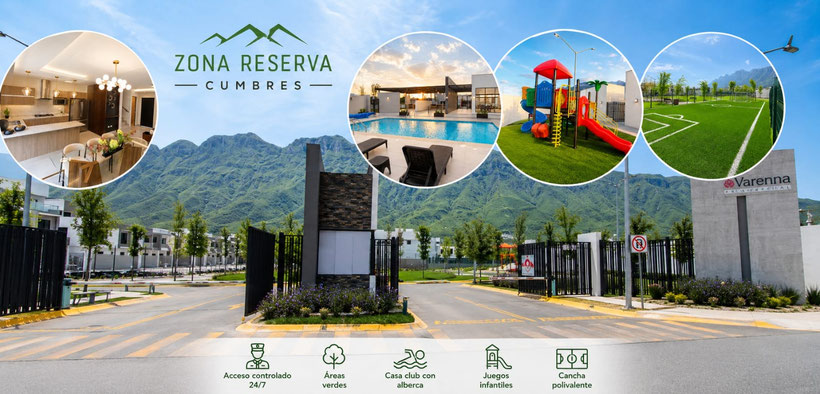 Caseta de acceso varenna residencial vista cerro de las mitras venta casas cumbres monterrey