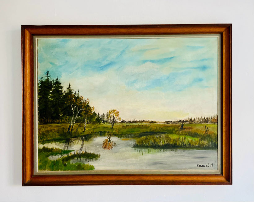 CurmeL M - Vintage-Landscape Oil ond Canvas