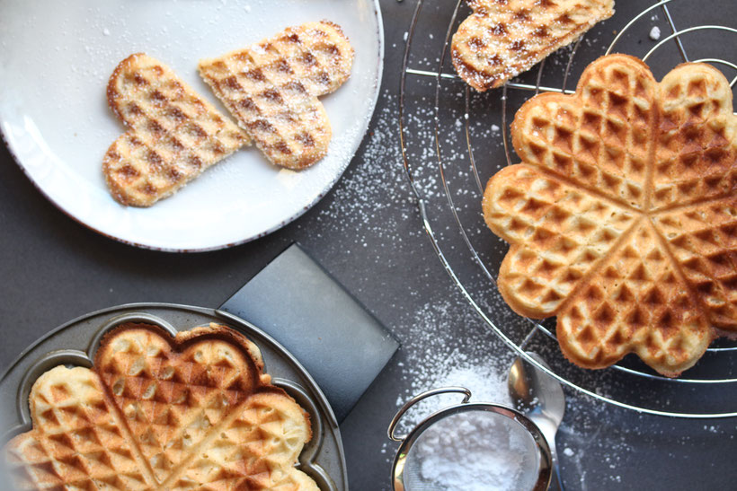 haferwaffeln, Herzwaffeln, garantiert glutenfrei