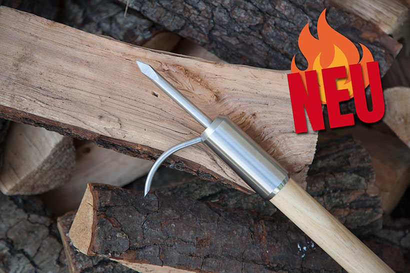 Woodspike mit Rückhaken zum Brennholz stapeln
