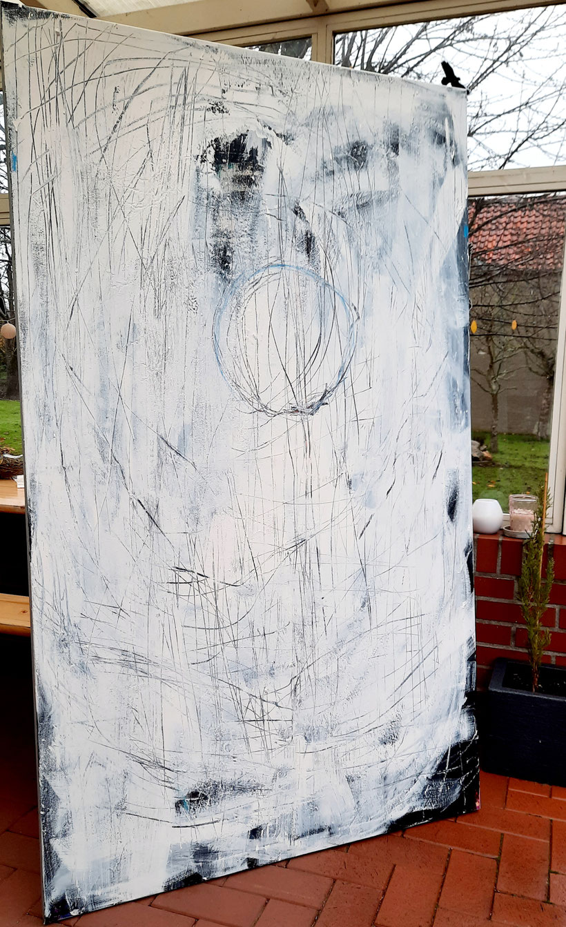 großes Gemälde - eycatcher - 190 x 115 cm