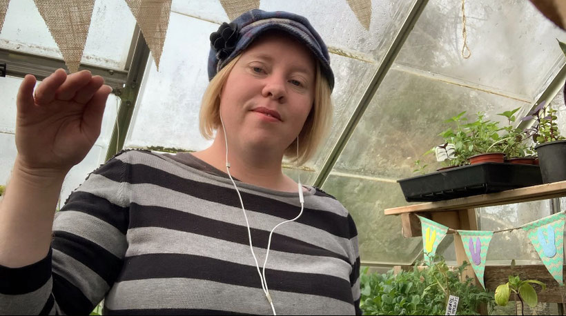 Just me singing in the greenhouse.