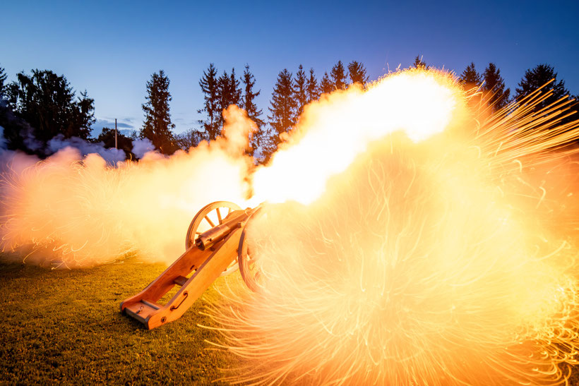 Böllerkanone beim Nachtböllern der FSG Windischeschenbach e.V. am 06.09.2025