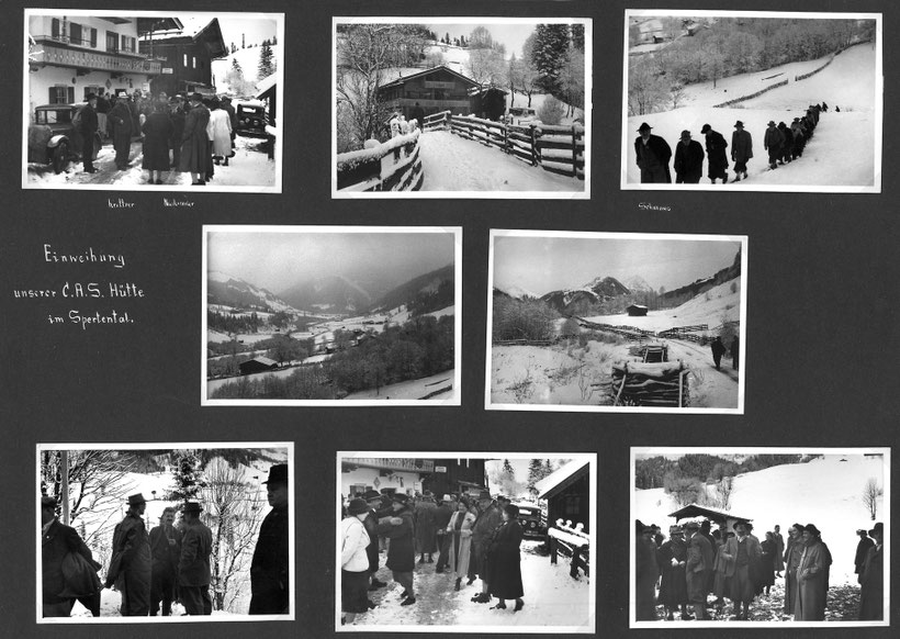 Einweihung der CAS-Hütte im Spertental / Aschau Tirol 1938