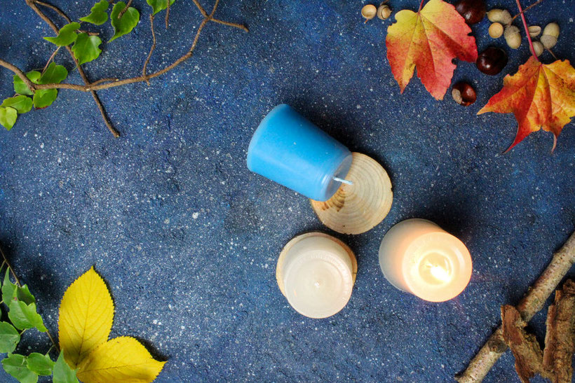 Kerzen aus Wachsresten, Kerzen selbermachen, Kerzengießen, Herbstdeko, Kerzendeko, Herbstbasteln, Wachsresteverwertung