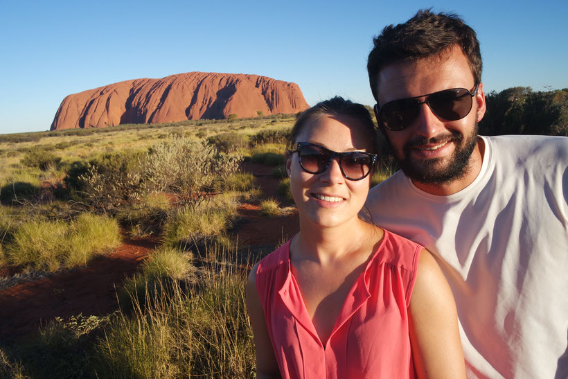Us in front of Ayers Rock