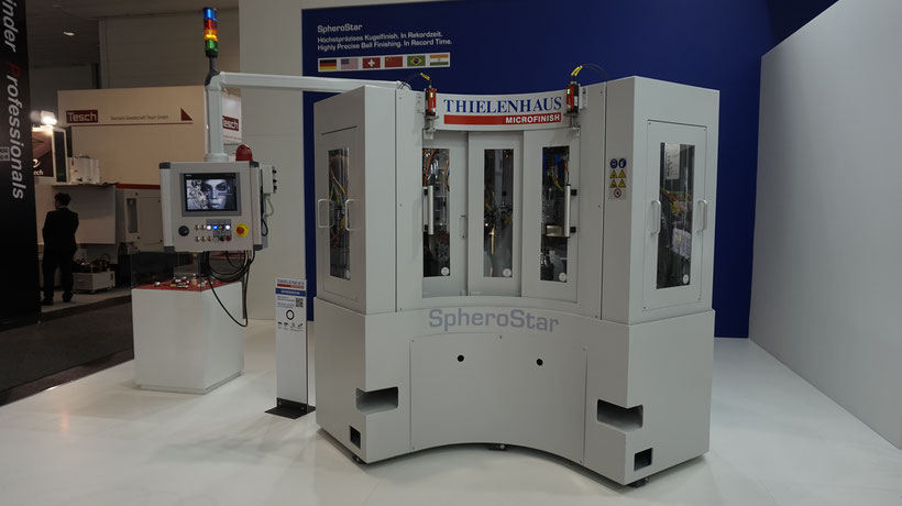 The new Thielenhaus SpheroStar at the exhibition stand of EMO 2019 in Hanover