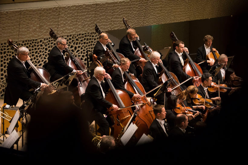 Die Streicher des Chicago Symphony Orchestra im Großen Saal der Elbphilharmonie Hamburg im Rahmen des Eröffnungsfestivals / © Todd Rosenberg Photography