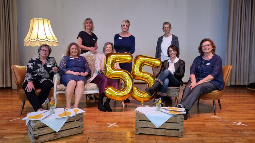 Vorstand 2026 v.l.n.r. Uli Habatsch, Katja Linser, Steffi Stadelhofer, Ines Schöllhorn, Manuela Gugel, Marion Spittler, Evelyn Reinert, Sabine Wagner. Es fehlt Claudia Pfreundtner