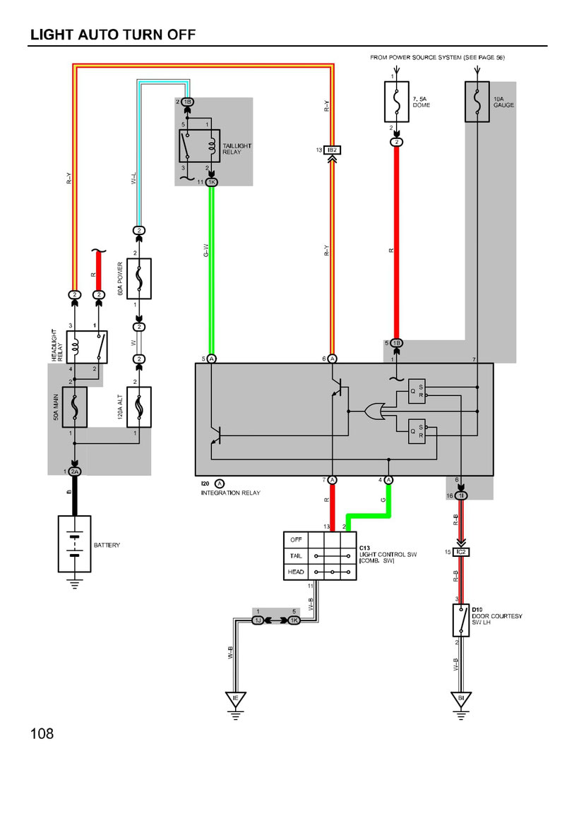 SUPRA Light Auto Turn Off Wiring Diagram