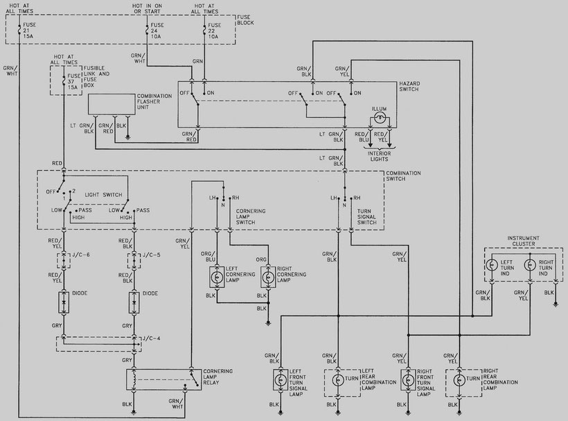 ALTIMA Turn Signal Connection Circuit Diagram