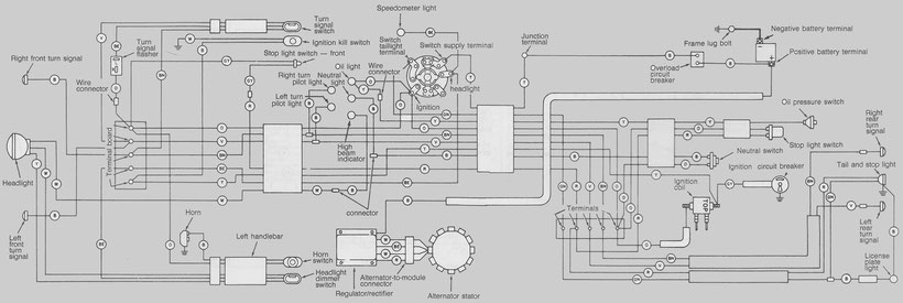 1970-1972 FX Schematic Diagram of Electrical Equipment