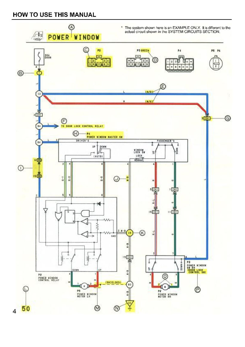 Toyota Camry Wiring Diagrams Car, 2001 Toyota Corolla Power Window Wiring Diagram Pdf