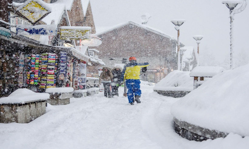 retour de la neige en montagne