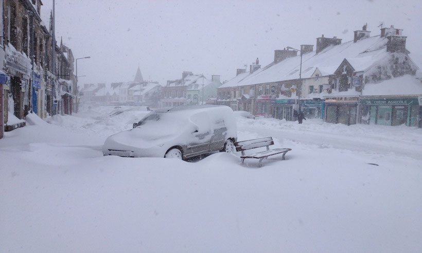 Neige dans le Cotentin en mars 2013