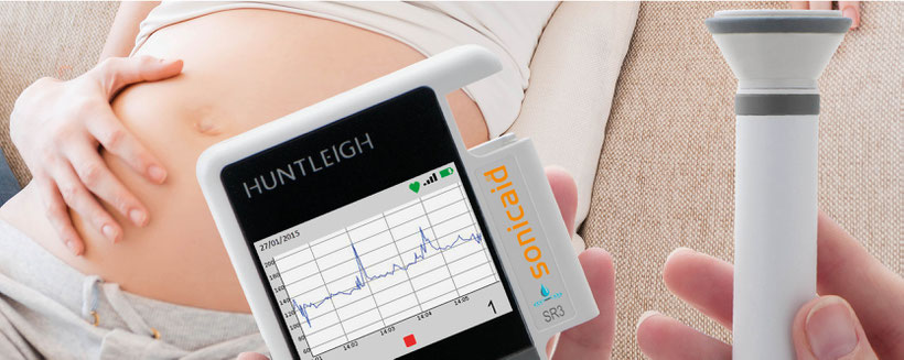 Huntleigh Sonicaid digitale SR3 en SR2 doppler, bevalling, zwangerschap, obstetrie