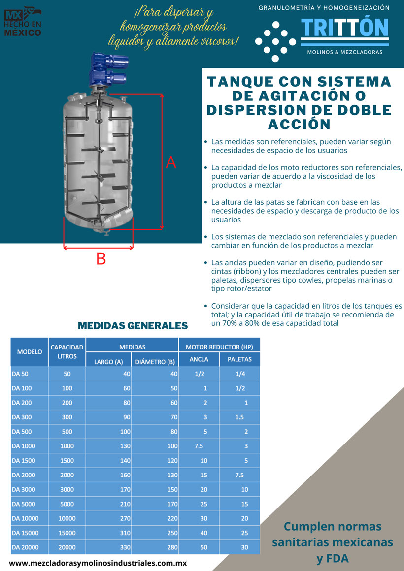 tanque con sistema de dispersión