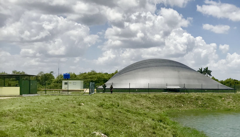 CSTR Lagoon digester pig manure - Aqualimpia Engineering Germany