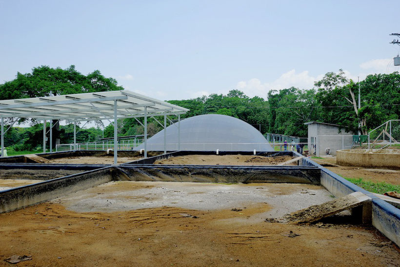 Covered lagoon digester for dairy cattle manure - sludge drying bed -Covered lagoon digester for dairy cattle manure - digester for livestock waste 