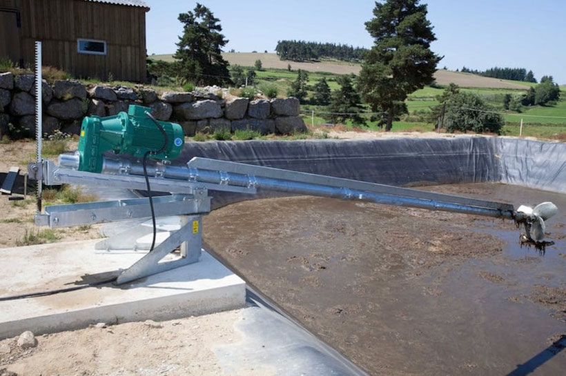 Atex agitators for CST lagoon digester en manure tanks