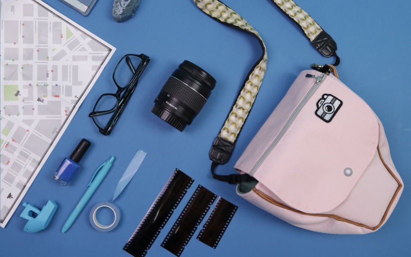 #KameratascheKaren aus dem #DIYeuleBuch : Kameratasche nähen aus Outdorrfstoff und Softshell – perfekt für SLR Kameras mit kleiner Applikation und Reivßerschlussfach. Nähanleitung von DIY Eule.