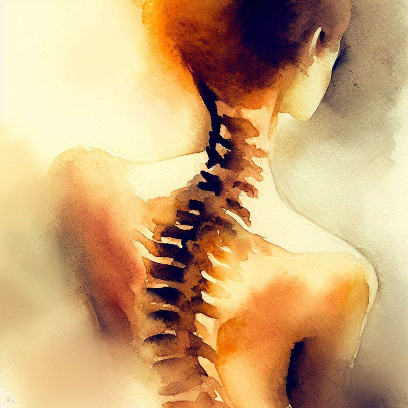 Woman with scoliosis