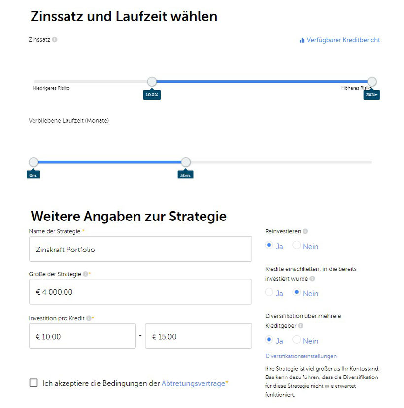Mintos Autoinvestor Settings
