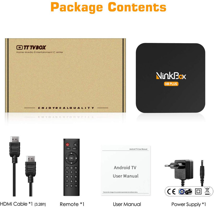 Ninkbox N8 Plus Tanix TX3 packaging