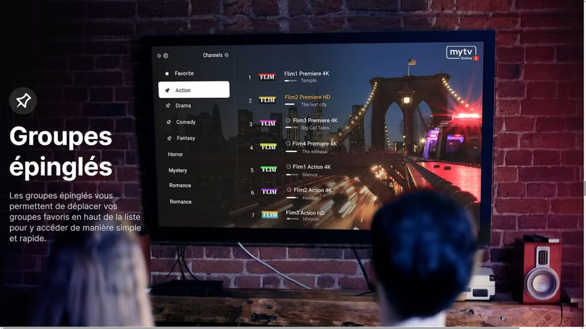 MyTV Online 3 Groupes épinglés_