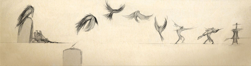 animation-transformation-personnages-metamorphoses-oiseaux-cowboy-trappeur-salembier-illustration