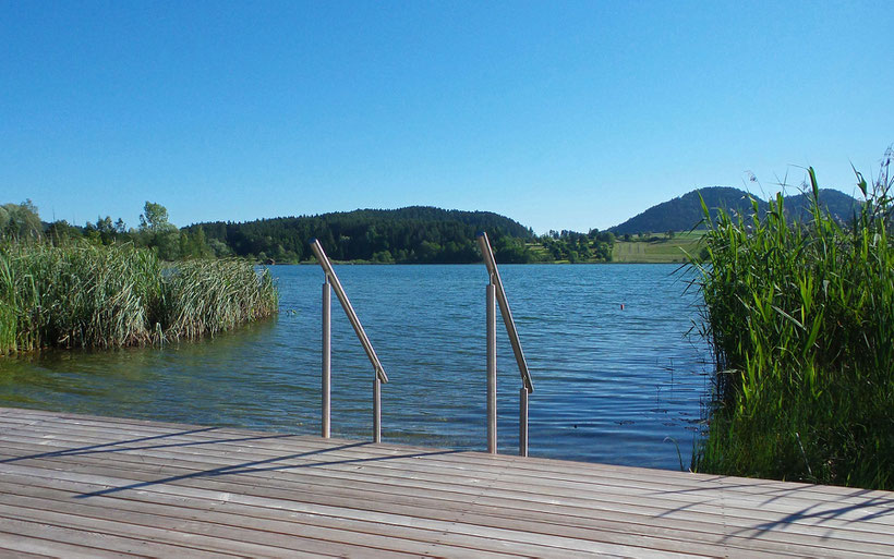 Strandbad Hobel Einstieg in den See